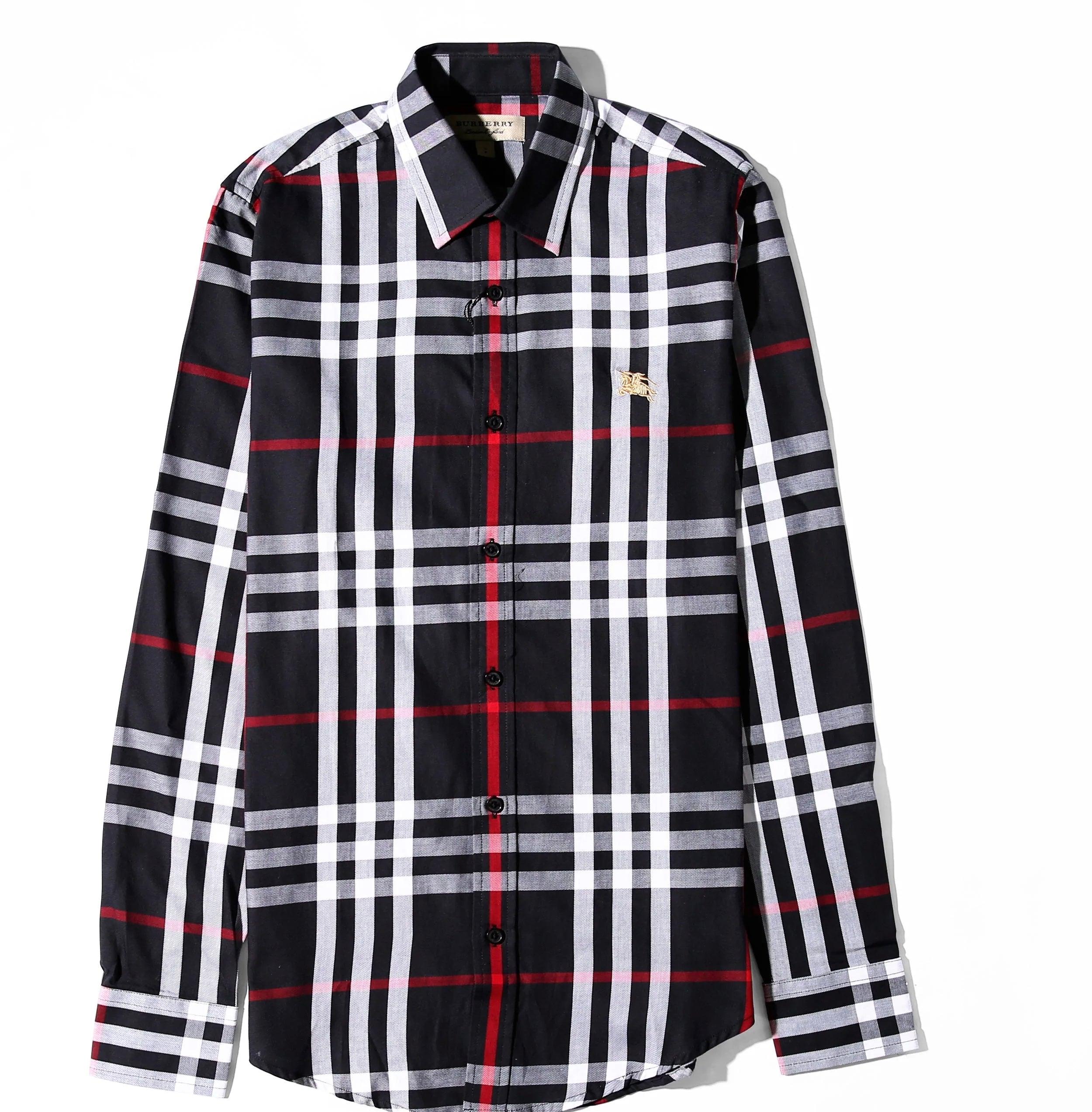 Burberry black and red shirt best sale